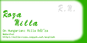 roza milla business card